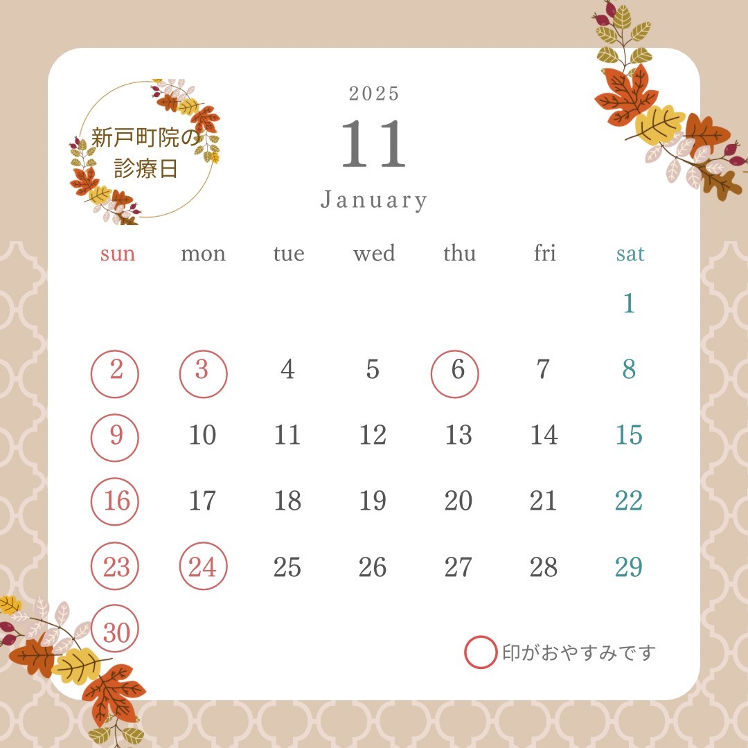 R7年11月の診療日